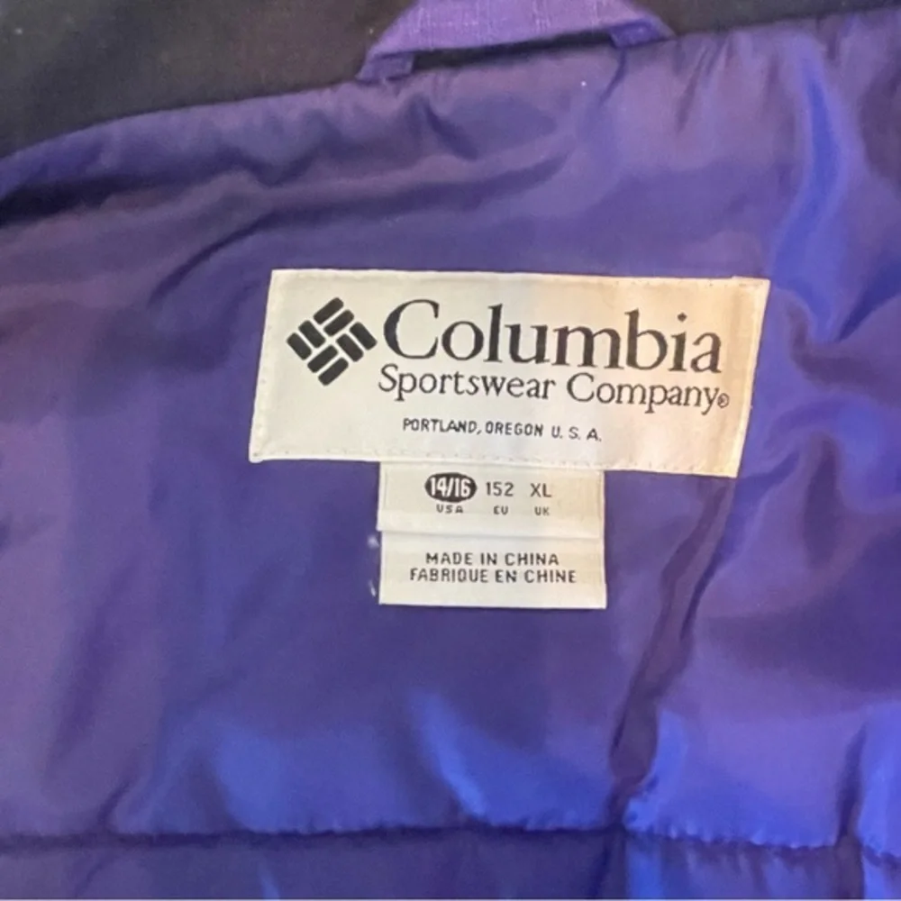 Columbia VTG 80s Ski Jacket Dopamine Dressing Purple & Blue, Women's Size XL - Picture 14 of 16